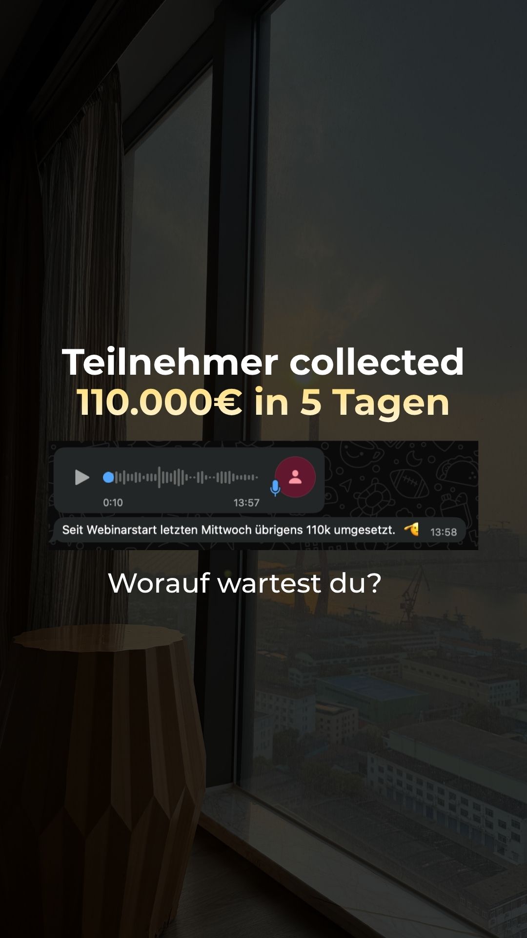 110.000 EUR in 5 Tagen