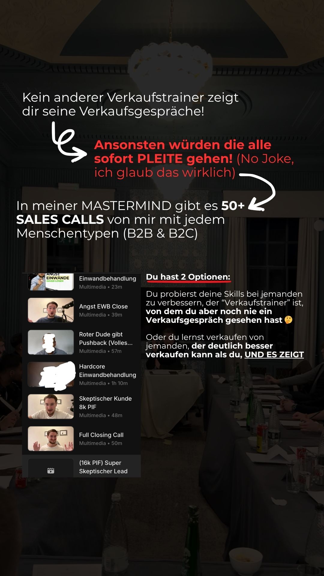 50+ Sales Calls in der Mastermind