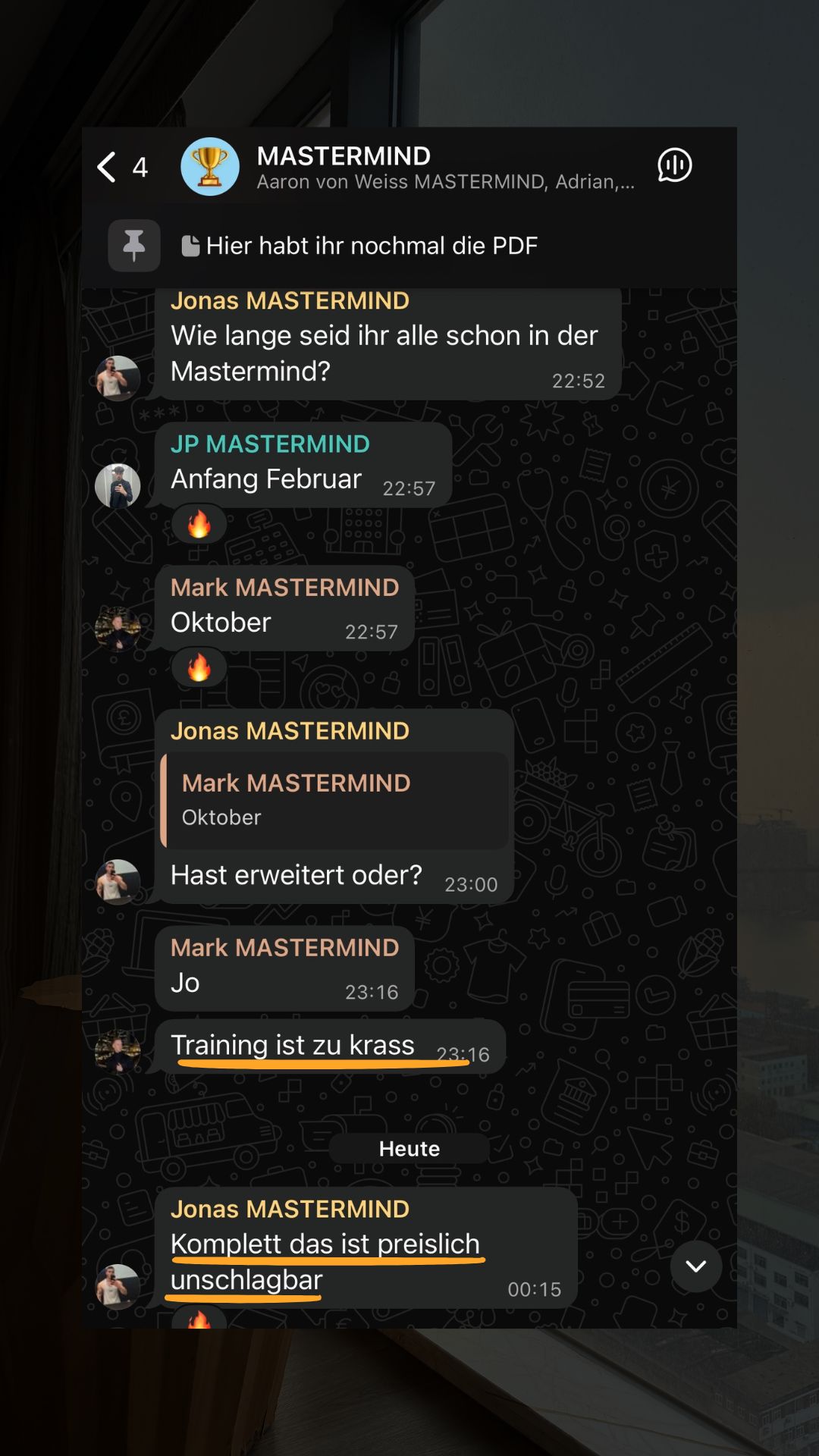 Mark und Jonas Feedback zum Training