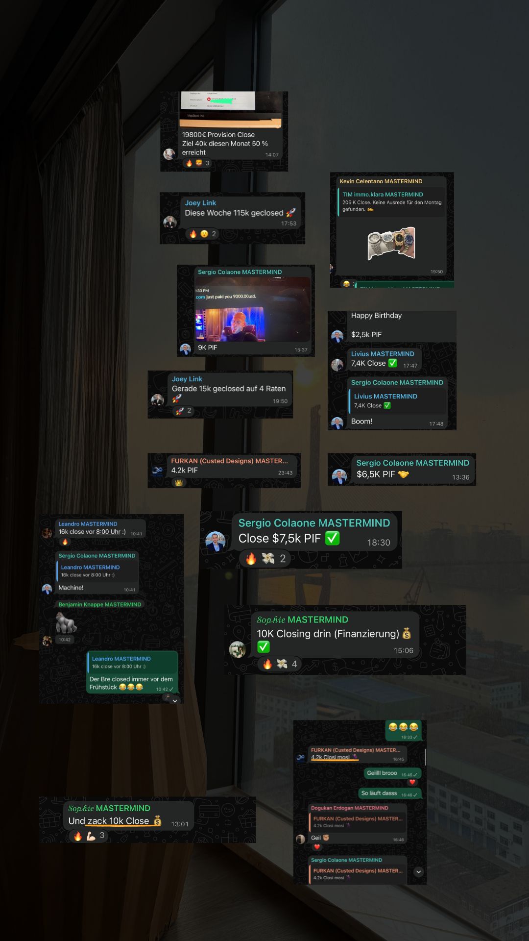 Community Ergebnis-Collage mit vielen Closes