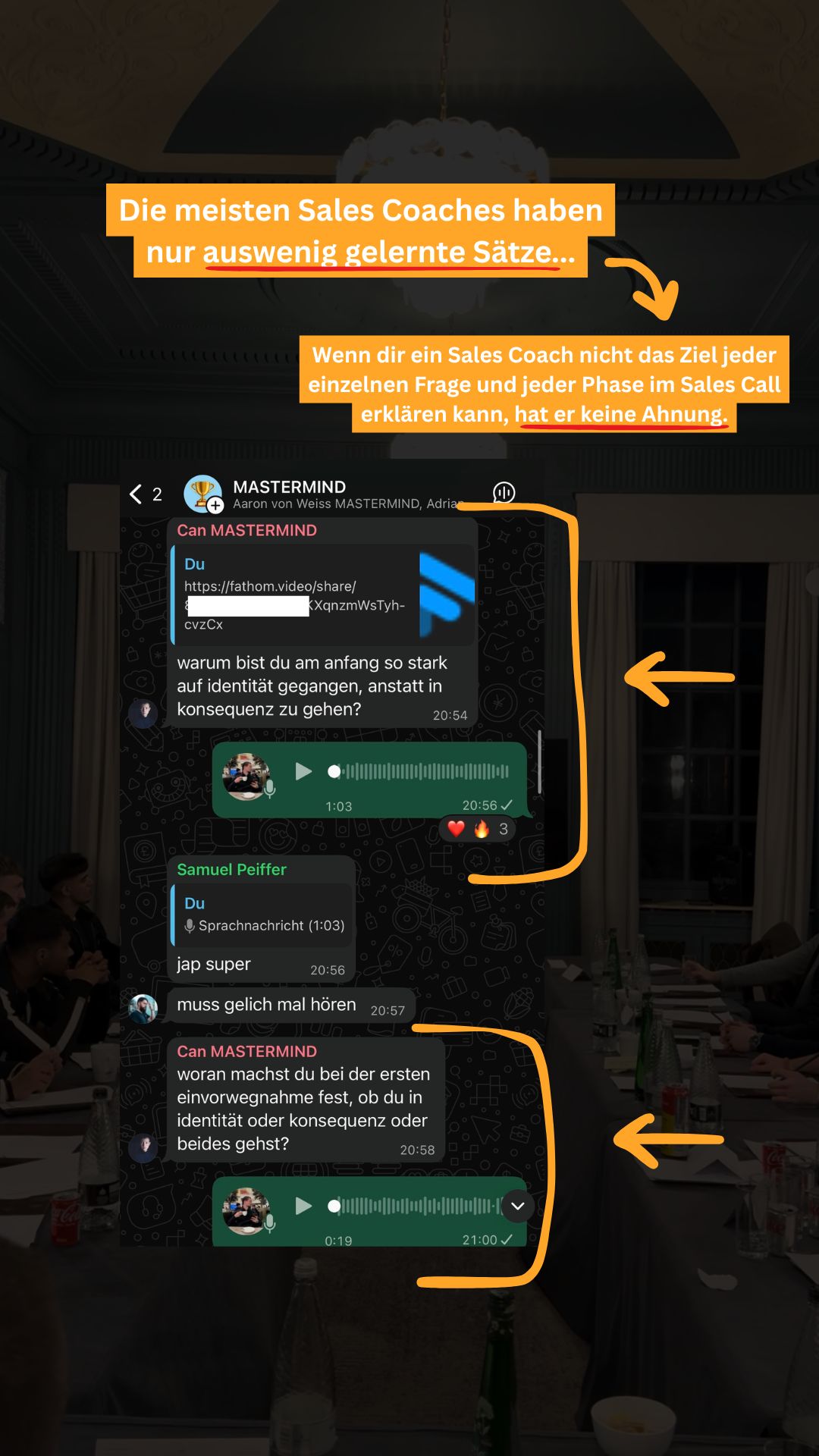 Sales Coach erklärt jede Phase im Call