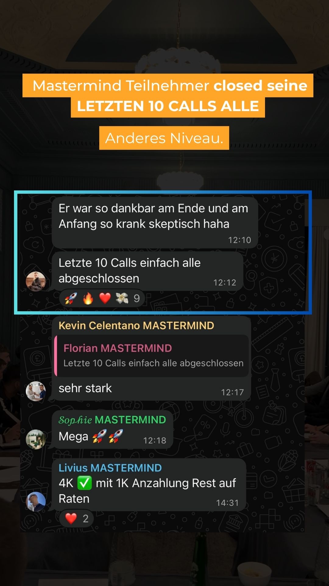 Florian letzte 10 Calls alle abgeschlossen